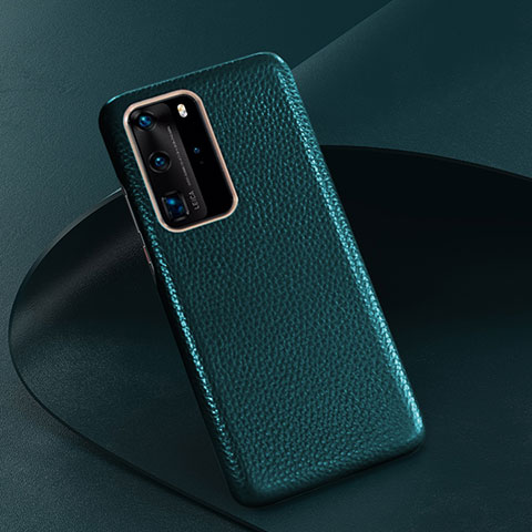 Handyhülle Hülle Luxus Leder Schutzhülle R08 für Huawei P40 Pro Grün