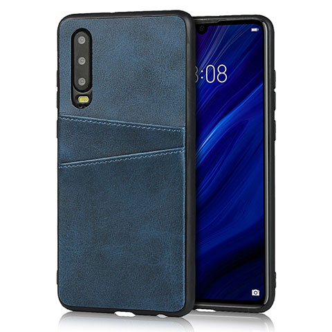 Handyhülle Hülle Luxus Leder Schutzhülle R09 für Huawei P30 Blau