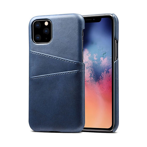 Handyhülle Hülle Luxus Leder Schutzhülle R10 für Apple iPhone 11 Pro Blau