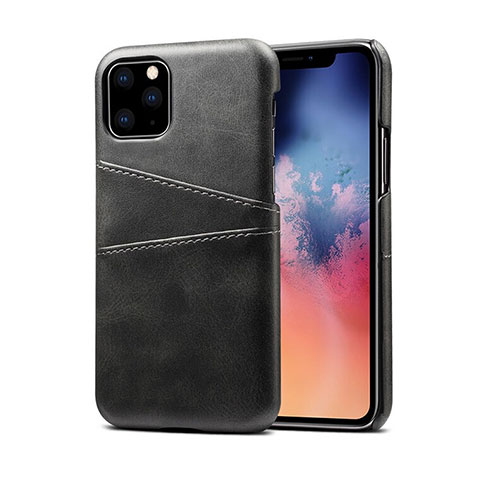 Handyhülle Hülle Luxus Leder Schutzhülle R10 für Apple iPhone 11 Pro Schwarz