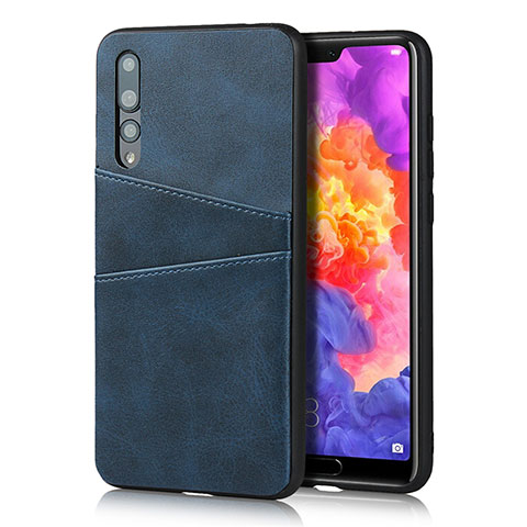 Handyhülle Hülle Luxus Leder Schutzhülle R10 für Huawei P20 Pro Blau