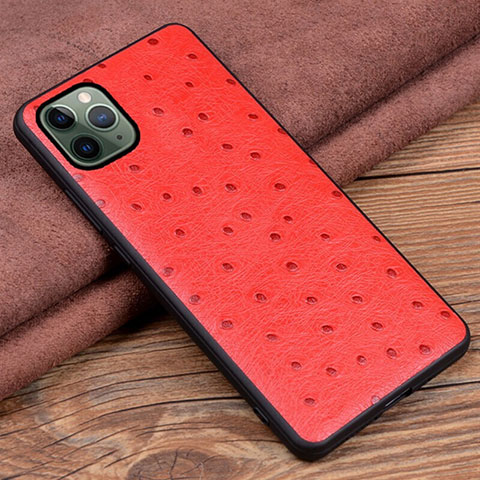 Handyhülle Hülle Luxus Leder Schutzhülle R12 für Apple iPhone 11 Pro Max Rot