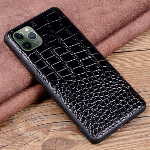 Handyhülle Hülle Luxus Leder Schutzhülle R14 für Apple iPhone 11 Pro Schwarz