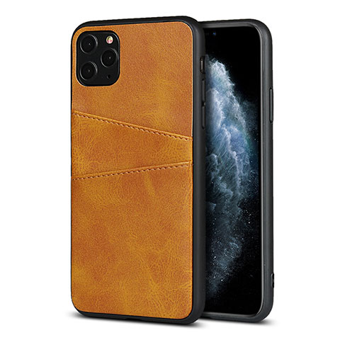 Handyhülle Hülle Luxus Leder Schutzhülle R15 für Apple iPhone 11 Pro Max Orange