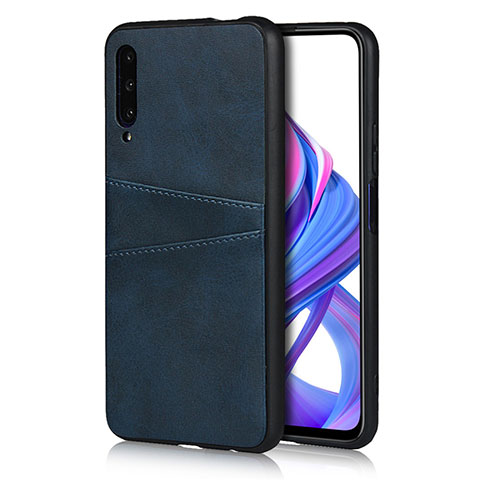 Handyhülle Hülle Luxus Leder Schutzhülle S01 für Huawei Honor 9X Pro Blau