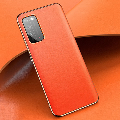 Handyhülle Hülle Luxus Leder Schutzhülle S01 für Huawei Honor X10 5G Orange