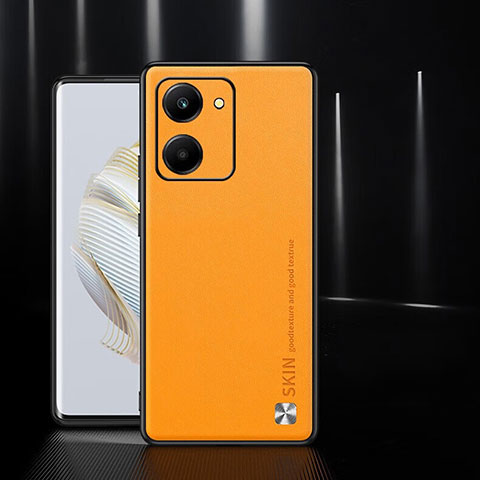 Handyhülle Hülle Luxus Leder Schutzhülle S01 für Huawei Honor X7a Orange