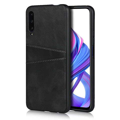 Handyhülle Hülle Luxus Leder Schutzhülle S01 für Huawei P Smart Pro (2019) Schwarz