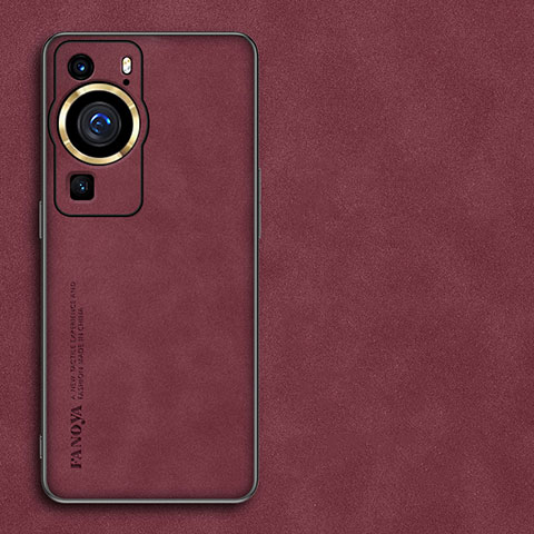 Handyhülle Hülle Luxus Leder Schutzhülle S01 für Huawei P60 Pro Rot