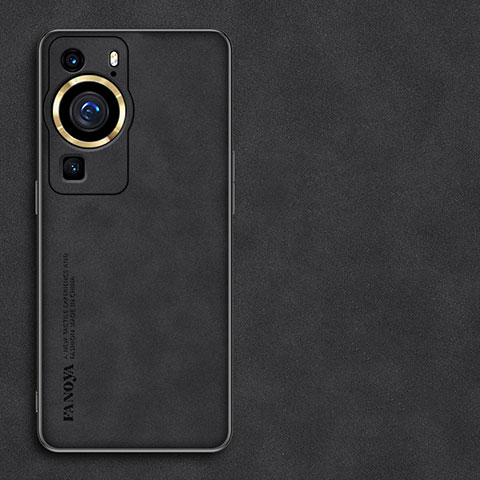 Handyhülle Hülle Luxus Leder Schutzhülle S01 für Huawei P60 Pro Schwarz