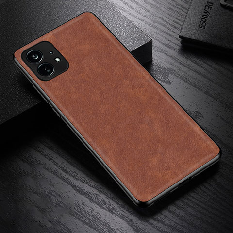 Handyhülle Hülle Luxus Leder Schutzhülle S01 für Nothing Phone 1 Braun