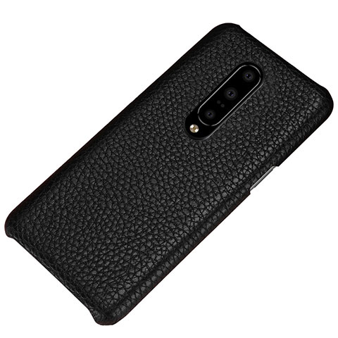 Handyhülle Hülle Luxus Leder Schutzhülle S01 für OnePlus 7 Pro Schwarz