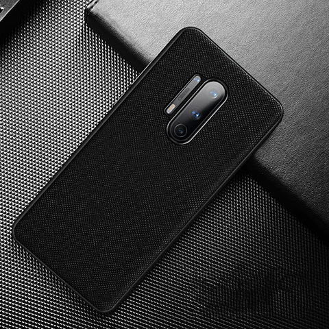 Handyhülle Hülle Luxus Leder Schutzhülle S01 für OnePlus 8 Pro Schwarz