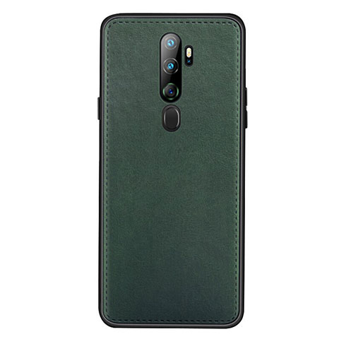 Handyhülle Hülle Luxus Leder Schutzhülle S01 für Oppo A11 Grün