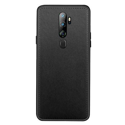 Handyhülle Hülle Luxus Leder Schutzhülle S01 für Oppo A11X Schwarz