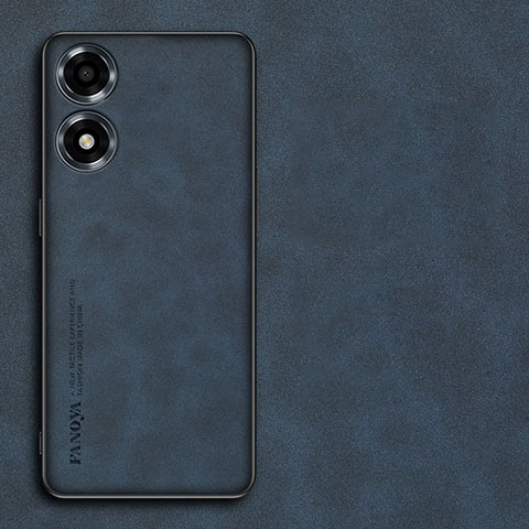 Handyhülle Hülle Luxus Leder Schutzhülle S01 für Oppo A2x 5G Blau