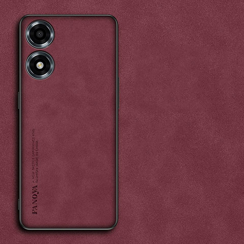 Handyhülle Hülle Luxus Leder Schutzhülle S01 für Oppo A2x 5G Rot