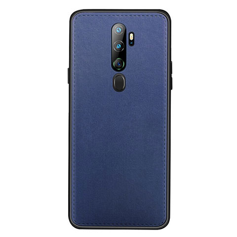 Handyhülle Hülle Luxus Leder Schutzhülle S01 für Oppo A9 (2020) Blau