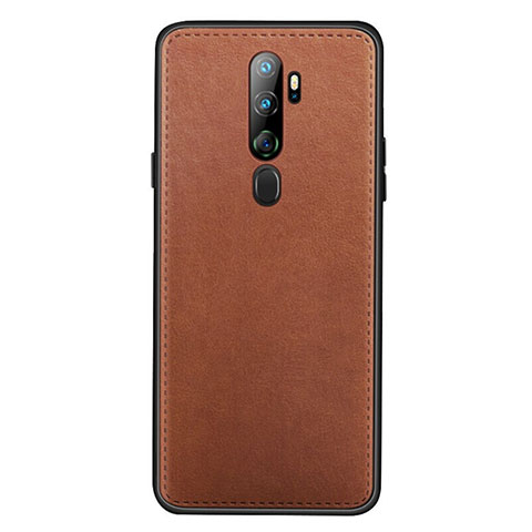 Handyhülle Hülle Luxus Leder Schutzhülle S01 für Oppo A9 (2020) Braun