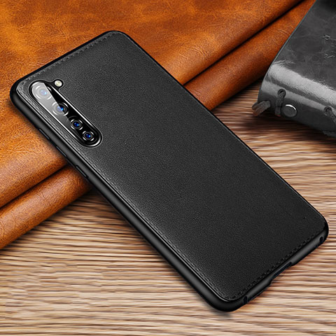 Handyhülle Hülle Luxus Leder Schutzhülle S01 für Oppo F15 Schwarz