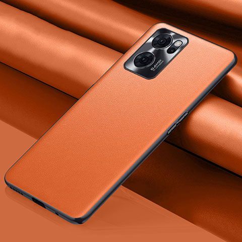 Handyhülle Hülle Luxus Leder Schutzhülle S01 für Oppo Find X5 Lite 5G Orange