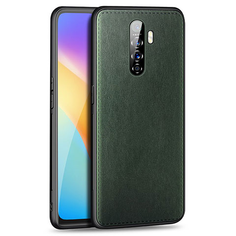 Handyhülle Hülle Luxus Leder Schutzhülle S01 für Oppo Reno Ace Grün