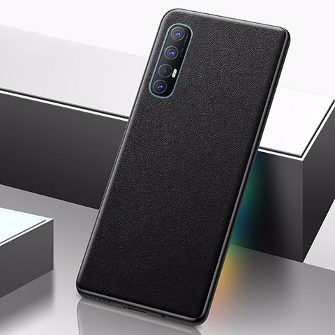 Handyhülle Hülle Luxus Leder Schutzhülle S01 für Oppo Reno3 Pro Schwarz