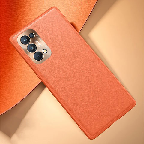 Handyhülle Hülle Luxus Leder Schutzhülle S01 für Oppo Reno5 5G Orange