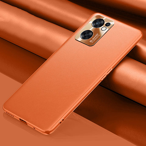 Handyhülle Hülle Luxus Leder Schutzhülle S01 für Oppo Reno7 SE 5G Orange