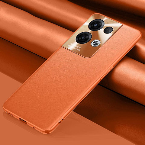 Handyhülle Hülle Luxus Leder Schutzhülle S01 für Oppo Reno9 Pro+ Plus 5G Orange