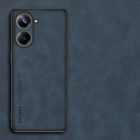 Handyhülle Hülle Luxus Leder Schutzhülle S01 für Realme 10 Pro 5G Blau