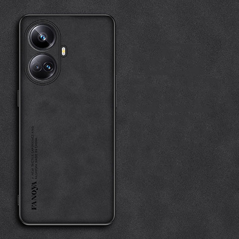 Handyhülle Hülle Luxus Leder Schutzhülle S01 für Realme 10 Pro+ Plus 5G Schwarz