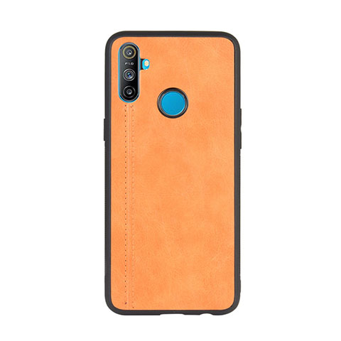 Handyhülle Hülle Luxus Leder Schutzhülle S01 für Realme C3 Orange