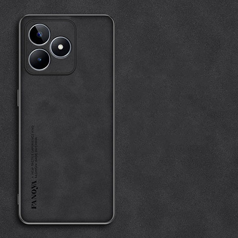 Handyhülle Hülle Luxus Leder Schutzhülle S01 für Realme C51 Schwarz