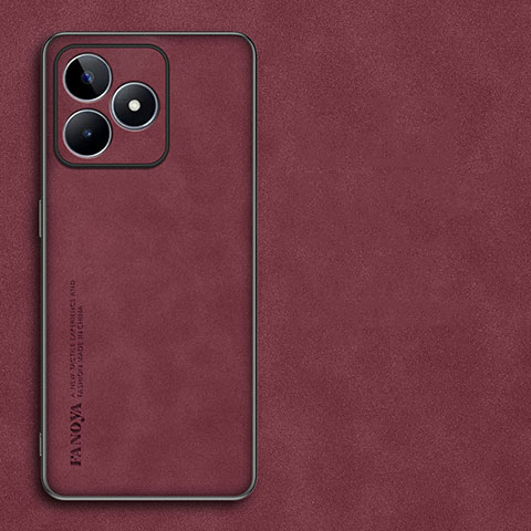 Handyhülle Hülle Luxus Leder Schutzhülle S01 für Realme C53 India Rot