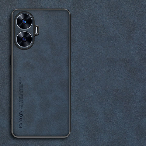 Handyhülle Hülle Luxus Leder Schutzhülle S01 für Realme C55 Blau