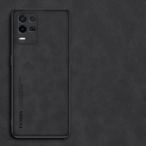 Handyhülle Hülle Luxus Leder Schutzhülle S01 für Realme Q3i 5G Schwarz