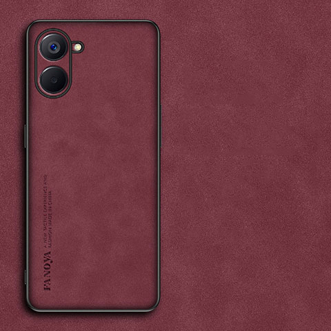 Handyhülle Hülle Luxus Leder Schutzhülle S01 für Realme V20 5G Rot