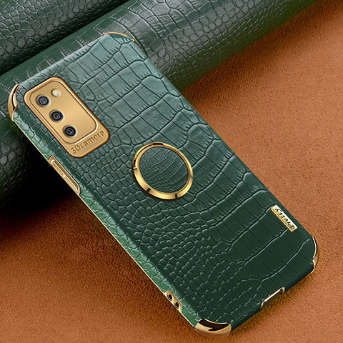 Handyhülle Hülle Luxus Leder Schutzhülle S01 für Samsung Galaxy A02s Grün