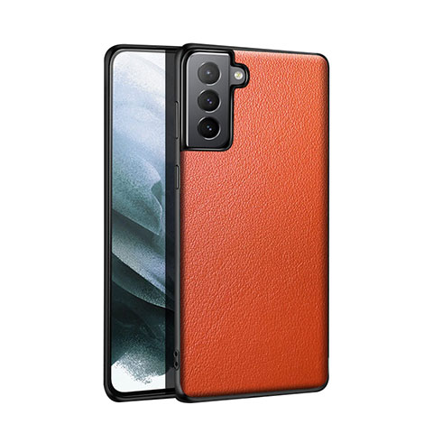 Handyhülle Hülle Luxus Leder Schutzhülle S01 für Samsung Galaxy S21 Plus 5G Orange