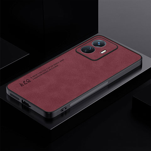 Handyhülle Hülle Luxus Leder Schutzhülle S01 für Vivo iQOO Z6 Lite 5G Rot