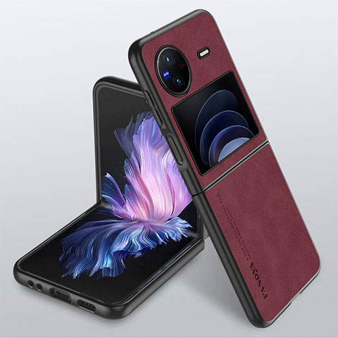 Handyhülle Hülle Luxus Leder Schutzhülle S01 für Vivo X Flip 5G Rot