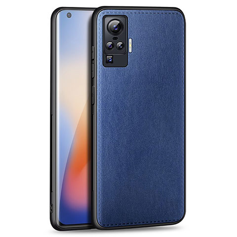 Handyhülle Hülle Luxus Leder Schutzhülle S01 für Vivo X50 Pro 5G Blau