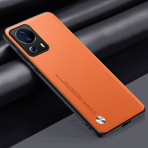 Handyhülle Hülle Luxus Leder Schutzhülle S01 für Xiaomi Civi 2 5G Orange