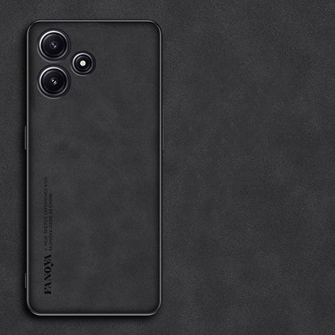 Handyhülle Hülle Luxus Leder Schutzhülle S01 für Xiaomi Poco M6 Pro 5G Schwarz