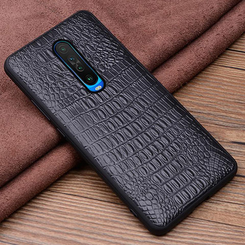 Handyhülle Hülle Luxus Leder Schutzhülle S01 für Xiaomi Poco X2 Schwarz