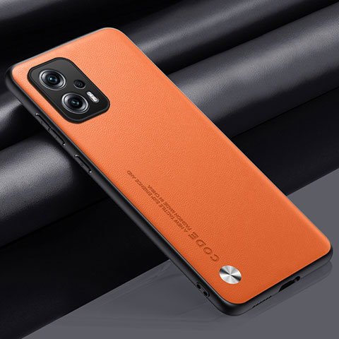 Handyhülle Hülle Luxus Leder Schutzhülle S01 für Xiaomi Poco X4 GT 5G Orange