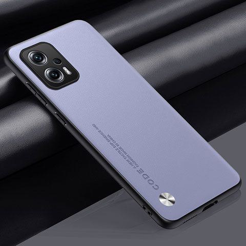 Handyhülle Hülle Luxus Leder Schutzhülle S01 für Xiaomi Redmi Note 11T Pro+ Plus 5G Helles Lila