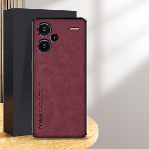 Handyhülle Hülle Luxus Leder Schutzhülle S01 für Xiaomi Redmi Note 13 Pro+ Plus 5G Rot