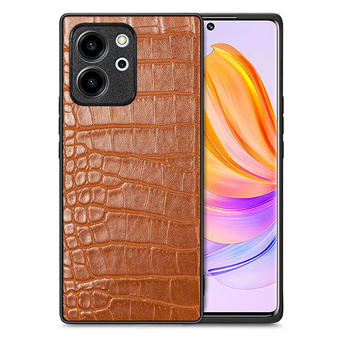 Handyhülle Hülle Luxus Leder Schutzhülle S01D für Huawei Honor 80 SE 5G Braun